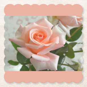 Eine schöne rosa Rose Untersetzer