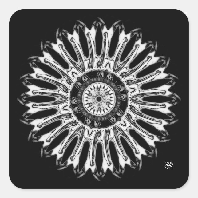 Eine schöne runde Sache v1a Quadratischer Aufkleber (Vorderseite)