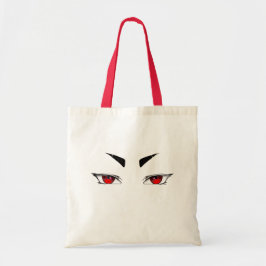 Eine schöne Tasche mit scharlachroten Augen