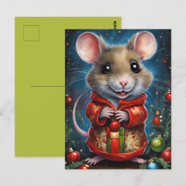 Eine schöne Weihnachtsmaus Postkarte