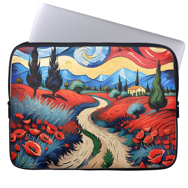Eine schöne Wiese Laptopschutzhülle (Vorderseite)