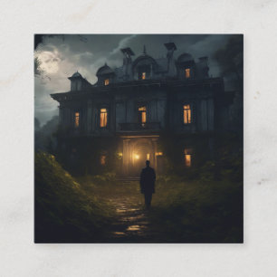 Eine schreckliche Villa Quadratische Visitenkarte