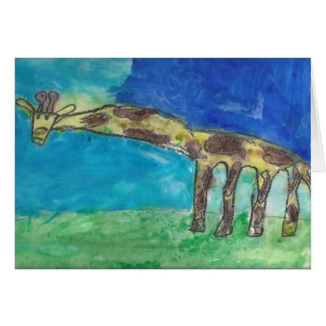 Eine schüchterne Giraffe (Vorderseite (Horizontal))