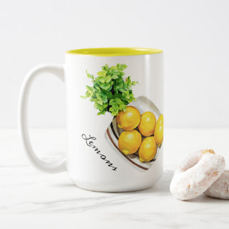 Eine Schüssel Limonen-Tasse Zweifarbige Tasse