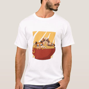 Eine Schüssel voll Nudeln und Kätzchen T-Shirt