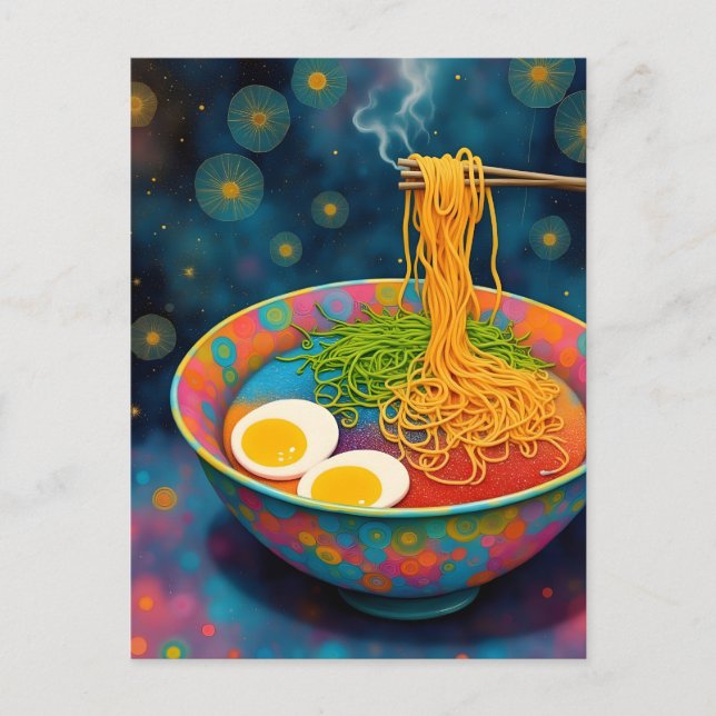 Eine Schüssel Yummy Ramen und Eier Postkarte (Vorderseite)