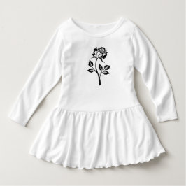 Eine schwarze Rose Blume Weiße Kleinkind Dress Baby T-shirt