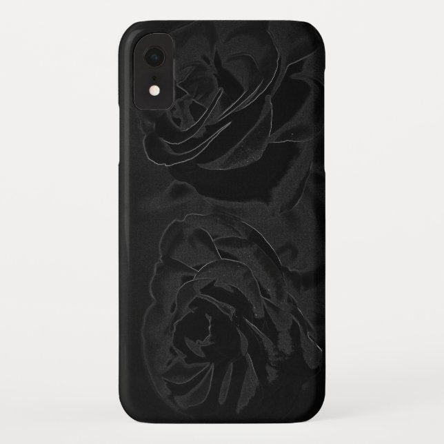 Eine schwarze Rose Case-Mate iPhone Hülle (Rückseite)