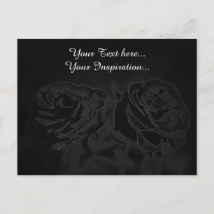Eine schwarze Rose Postkarte