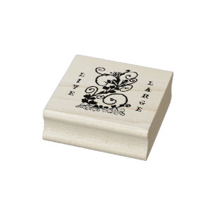 Eine schwarze Silhouette Gummistempel