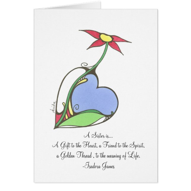 Eine Schwester ist… ein Geschenk zum Herzen… (Vorne)