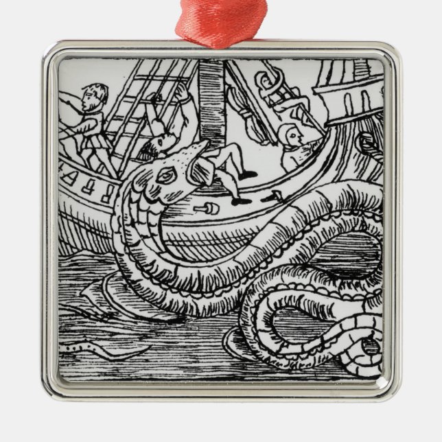 Eine Seeschlange Ornament Aus Metall (Vorne)