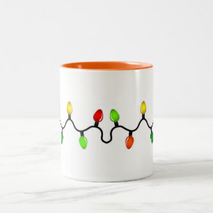 EINE SEHR BESONDERE "CHRISTMAS LIGHTS TASSE" ZWEIFARBIGE TASSE