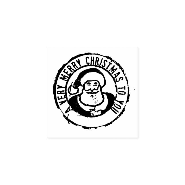Eine sehr frohe Weihnachtszeit-Briefmarke Gummistempel (Prägung)