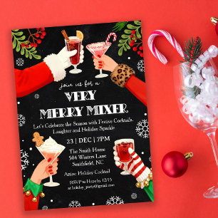 Eine sehr fröhliche Weihnachts-Cocktailparty Einladung