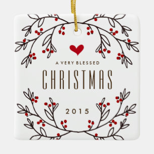 Eine sehr gesegnete WeihnachtsFoto-Verzierung Keramikornament