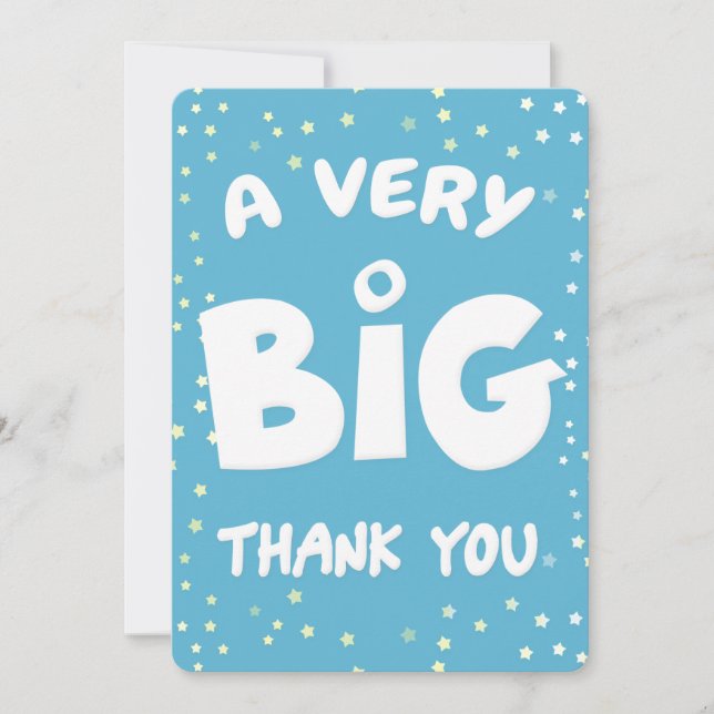 Eine sehr große Dankeskarte von mir (Vorderseite)