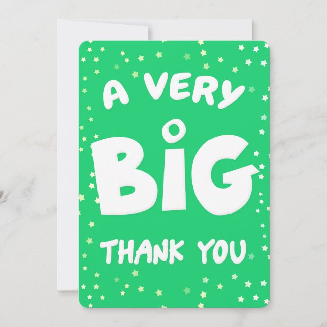 Eine sehr große Dankeskarte von mir (Vorderseite)