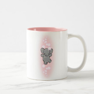 eine sehr saubere Elefant-Tasse Zweifarbige Tasse