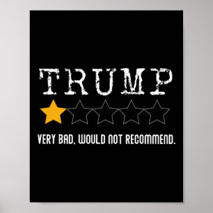 Eine sehr schlechte Überprüfung von Trumps würde n Poster