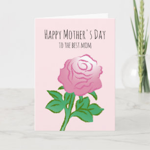Eine sehr schöne rosa Rose Karte