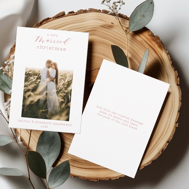 Eine sehr Verheiratete Weihnachts-Fotokarte Dankeskarte (Von Creator hochgeladen)