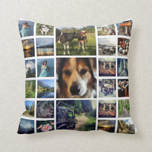 Eine Seite 27 Instagram Foto-Collage Kissen