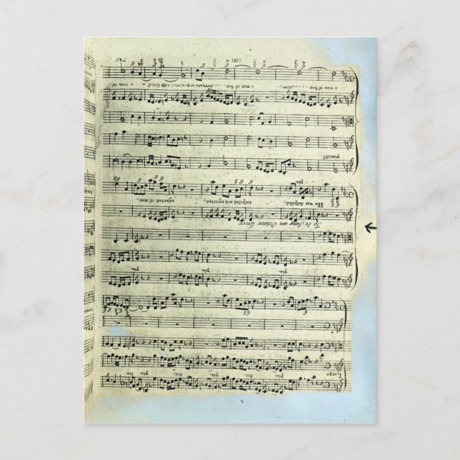 Eine Seite aus einer der beiden einzigen Kopien Postkarte (Vorderseite)