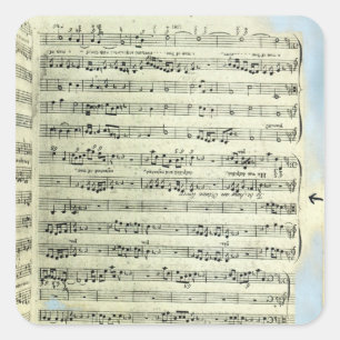 Eine Seite aus einer der beiden einzigen Kopien Quadratischer Aufkleber