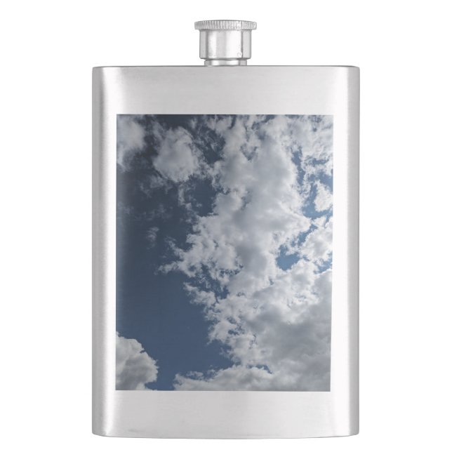 Eine Seite der Wolken Flachmann (Vorderseite)