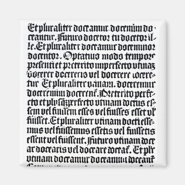 Eine Seite des "Grammaire Latine" Magnet (Vorne)