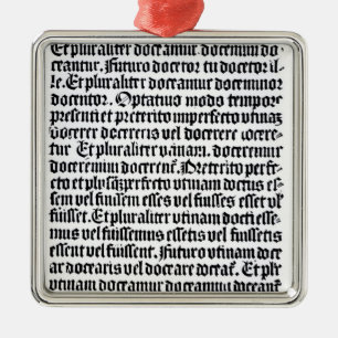 Eine Seite des 'Grammaire Latine Silbernes Ornament