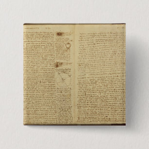 Eine Seite vom Kodex Leicester, 1508-12 Button