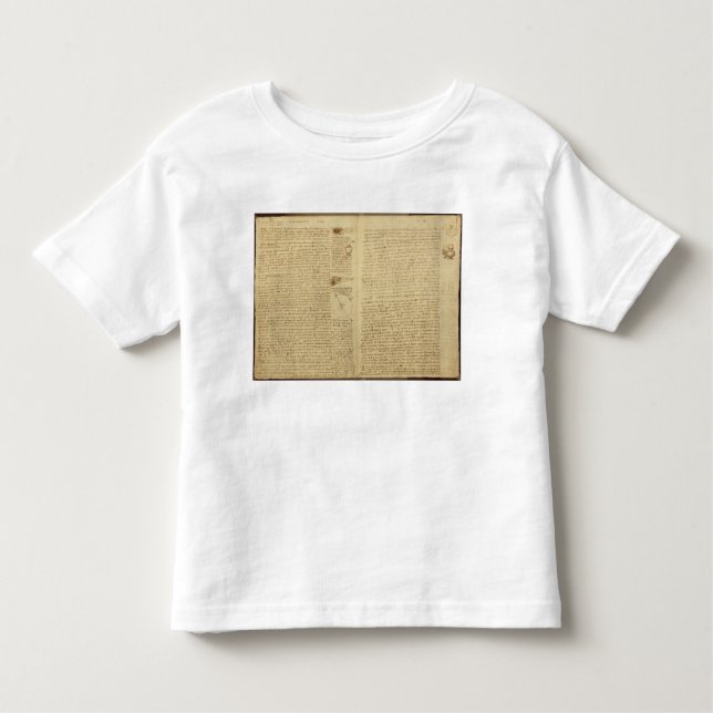 Eine Seite vom Kodex Leicester, 1508-12 Kleinkind T-shirt (Vorderseite)