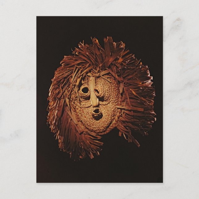 Eine Seneca-Maske für Winterritten Postkarte (Vorderseite)