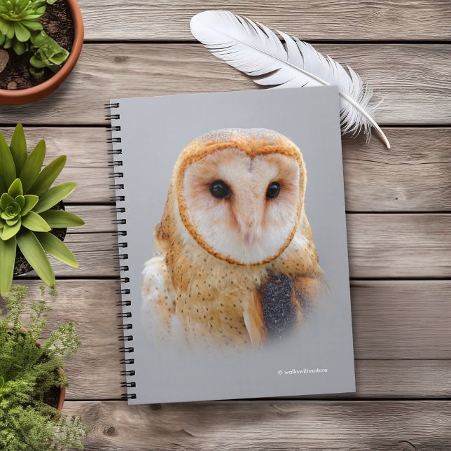 Eine serene und schöne Barschüssel Notizblock (Serene and Beautiful Barn Owl Journal Cover Photo)