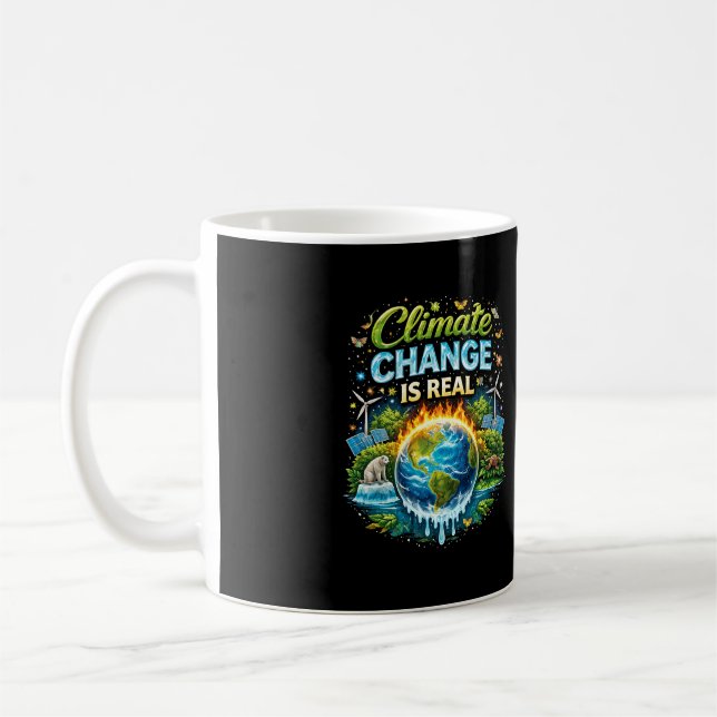 Eine sich erwärmende Welt Kaffeetasse (Links)