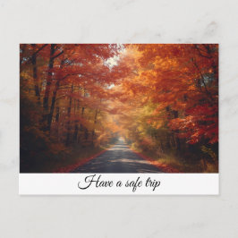 Eine sichere Fahrt Feiertagspostkarte