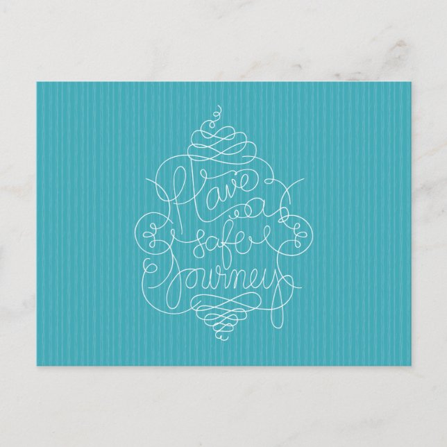 Eine sichere Fahrt Postkarte (Vorderseite)