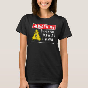 Eine Sicherungsblende einer Lineman Lineman 1 gere T-Shirt