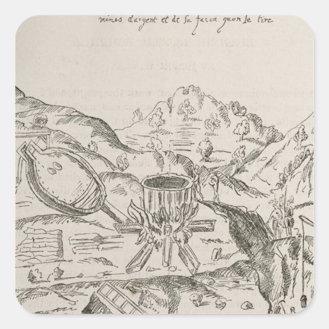 Eine Silbermine Quadratischer Aufkleber (Vorderseite)