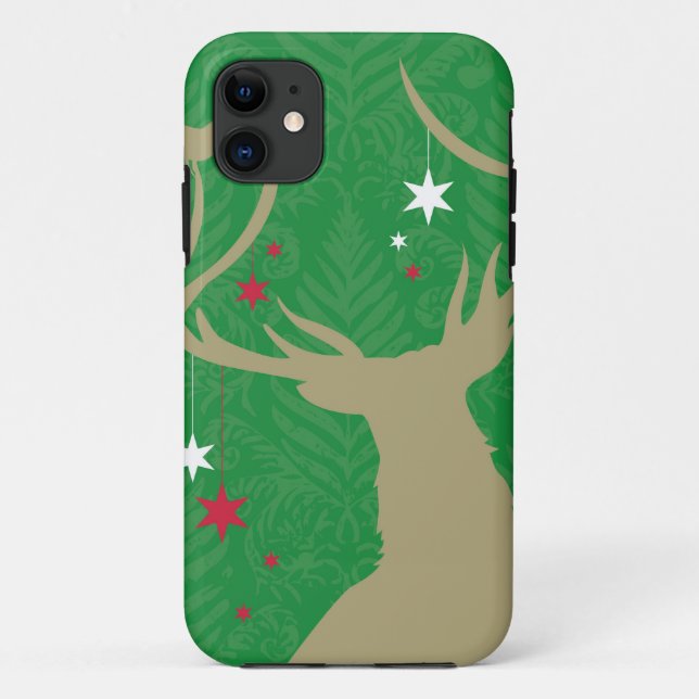 Eine Silhouette eines Rotwilds mit den Sternen, Case-Mate iPhone Hülle (Rückseite)