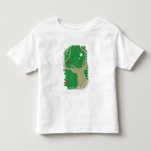 Eine Silhouette eines Rotwilds mit den Sternen, Kleinkind T-shirt