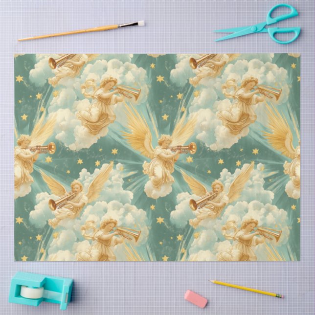 Eine singende Engelchor-Serie Design #12 Seidenpapier (Basteln)