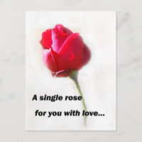 Eine Single-Rose für Sie mit Liebe...