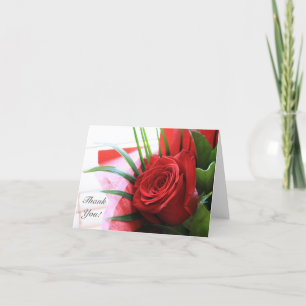 Eine Single-Rote Rose, danke, dass Sie die Karte b
