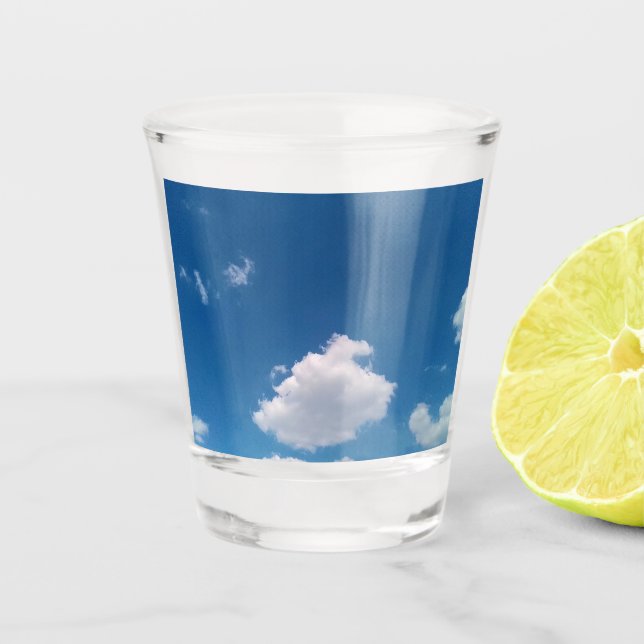 Eine Single-Wolke Schnapsglas (Vorderseite)
