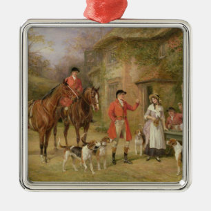 Eine Sitzung an den drei Tauben Silbernes Ornament