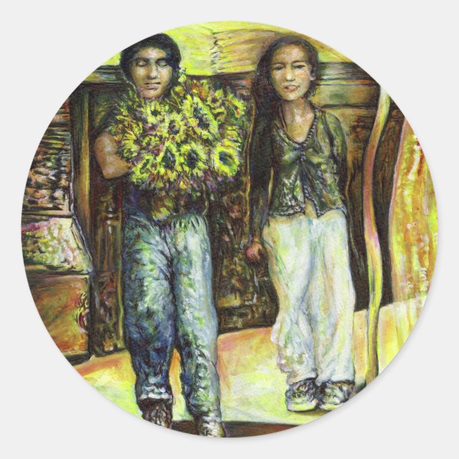 Eine Sixtinische HerausforderungI Phase einer ChaI Runder Aufkleber (Vorderseite)