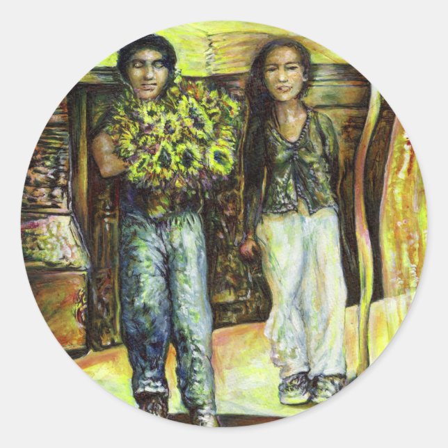 Eine Sixtinische HerausforderungI Phase einer ChaI Runder Aufkleber (Vorderseite)